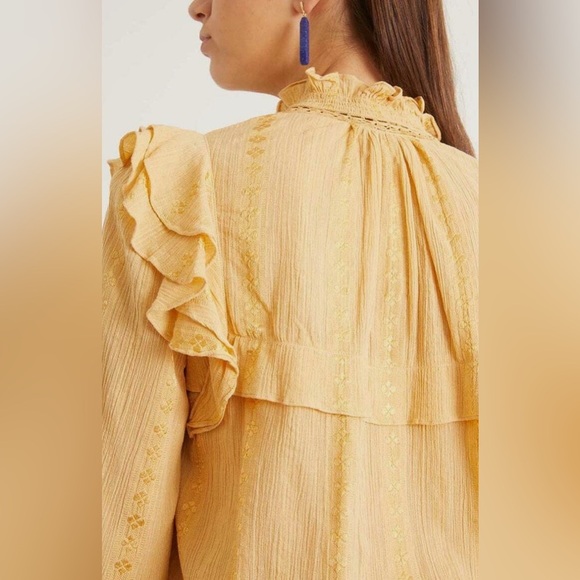 Isabel Marant Etoile Jatedy yellow blouse in honey NWT - Picture 4 of 10